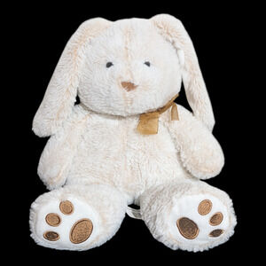 Easter Bunny Fuzzy Plushie Stuffed Animal With Bow